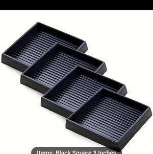 Elegant Black Coasters Set